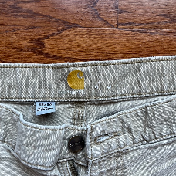 Set of 2 Carhartt Relaxed Fit 38x30 Khaki Tan Pants - Picture 3 of 4